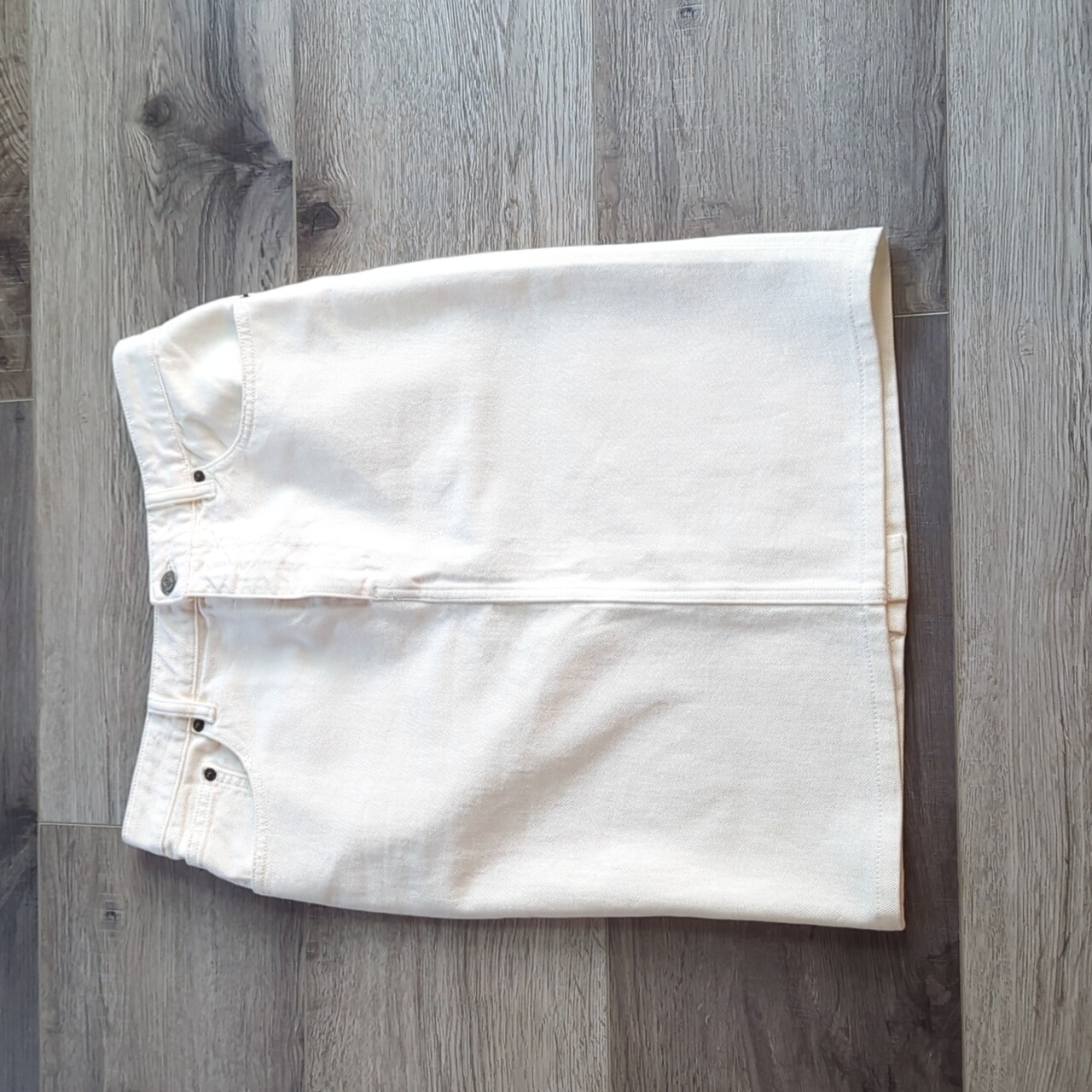 Mm6 Maison Margiela White Denim Pencil Skirt